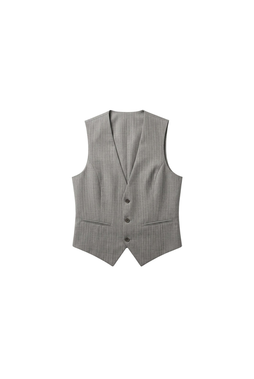 Stretch wool blend waistcoat